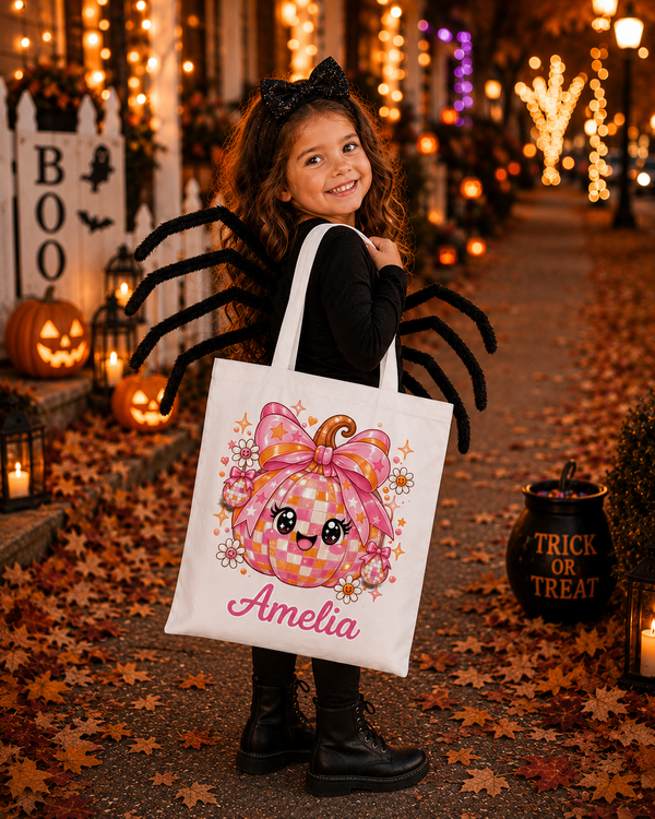 Disco Ball Pumpkin Custom Trick-or-Treat Bag