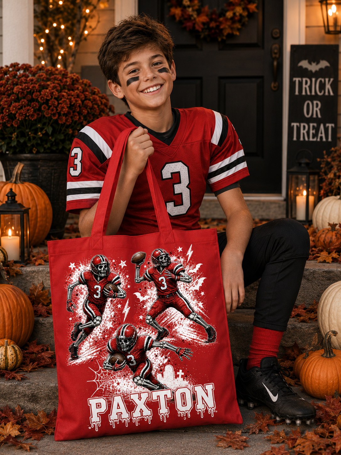 Football Custom Trick-or-Treat Bag