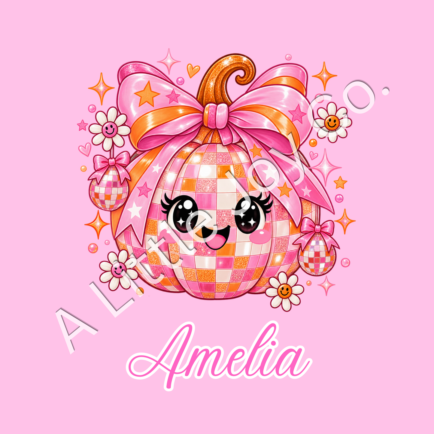 Disco Ball Pumpkin Custom Trick-or-Treat Bag