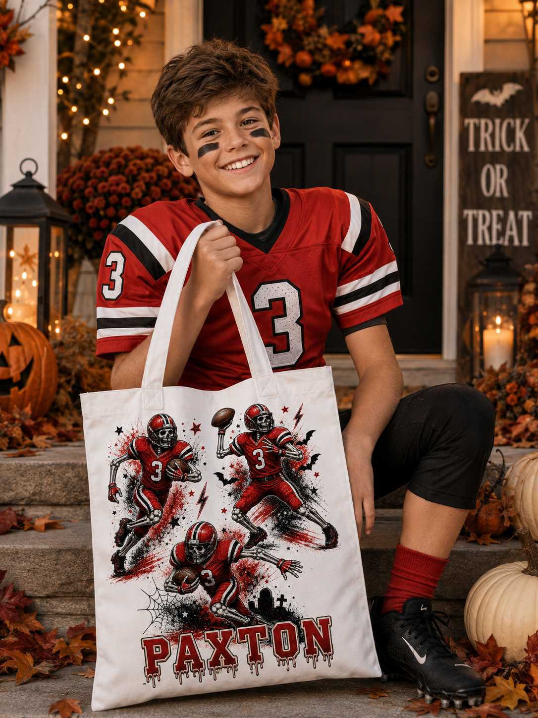 Football Custom Trick-or-Treat Bag