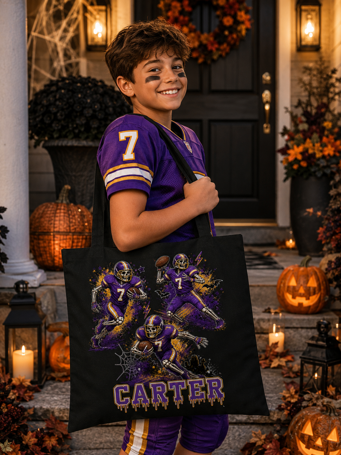 Football Custom Trick-or-Treat Bag