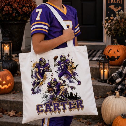 Football Custom Trick-or-Treat Bag