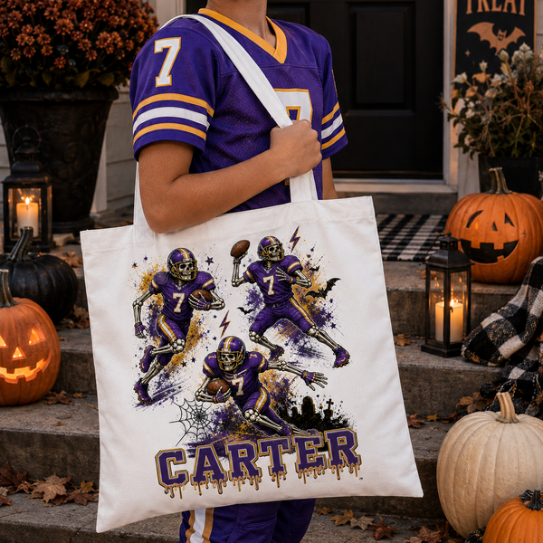Football Custom Trick-or-Treat Bag